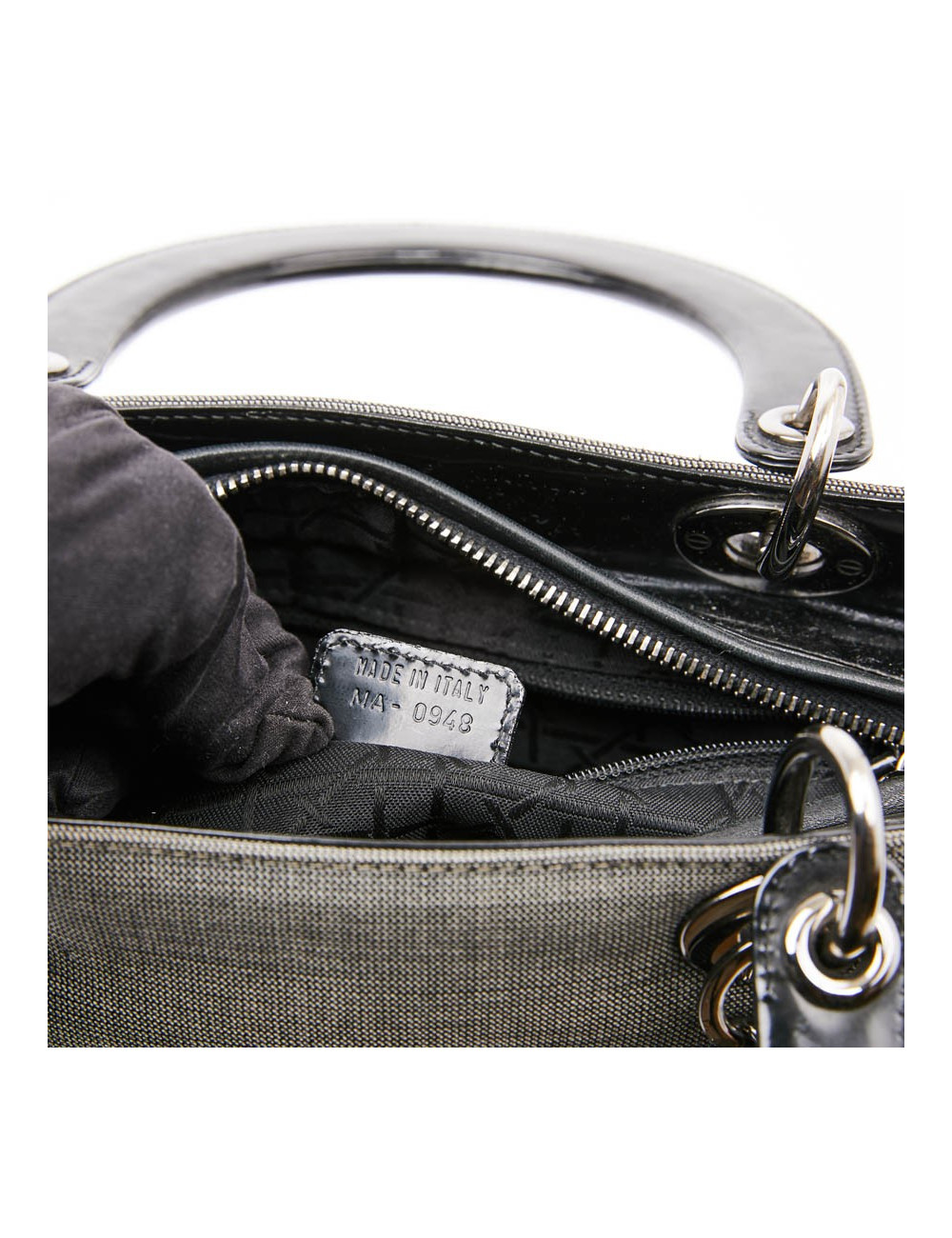 Sac Lady Dior gris