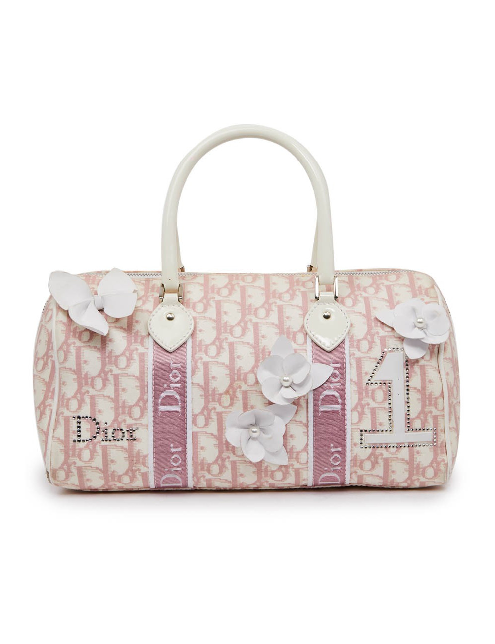 Sac DIOR monogram rose fleurs roses