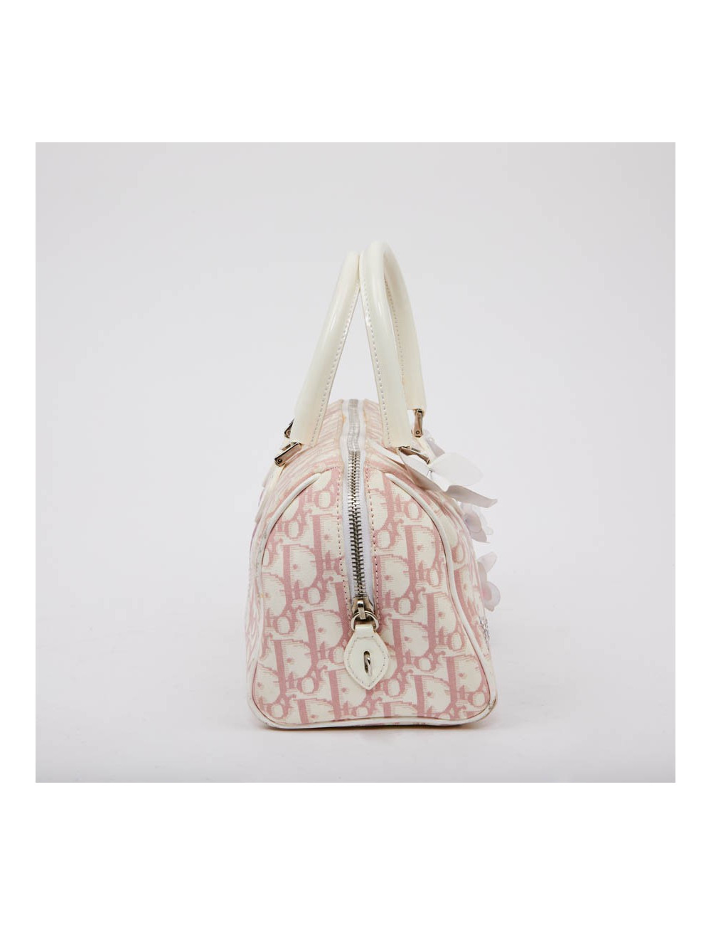 Sac DIOR monogram rose fleurs roses