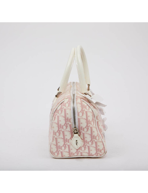 Sac DIOR monogram rose fleurs roses