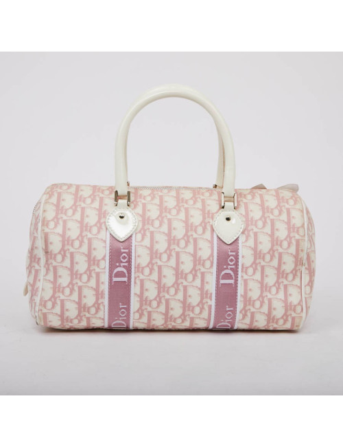 Sac DIOR monogram rose fleurs roses