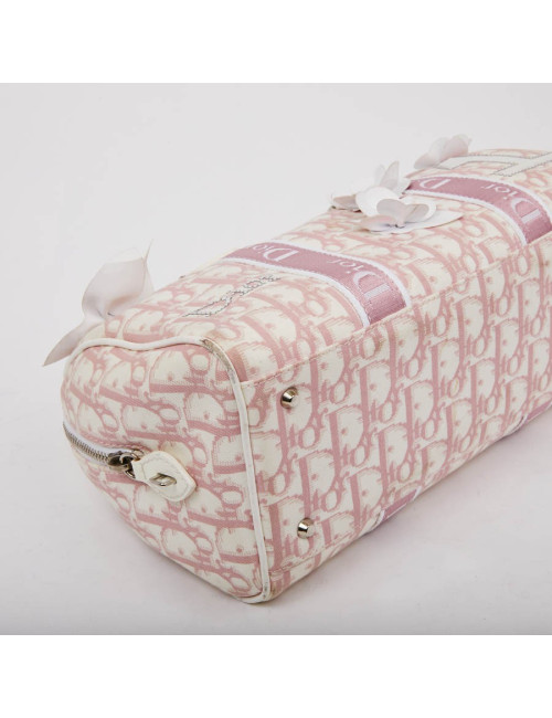 Sac DIOR monogram rose fleurs roses