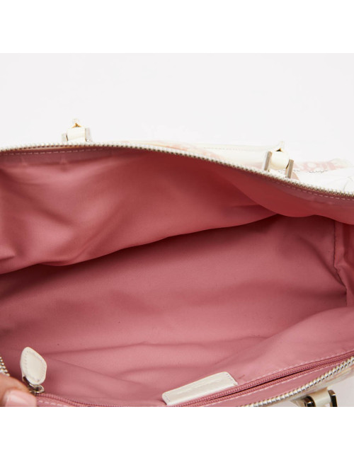 Sac DIOR monogram rose fleurs roses