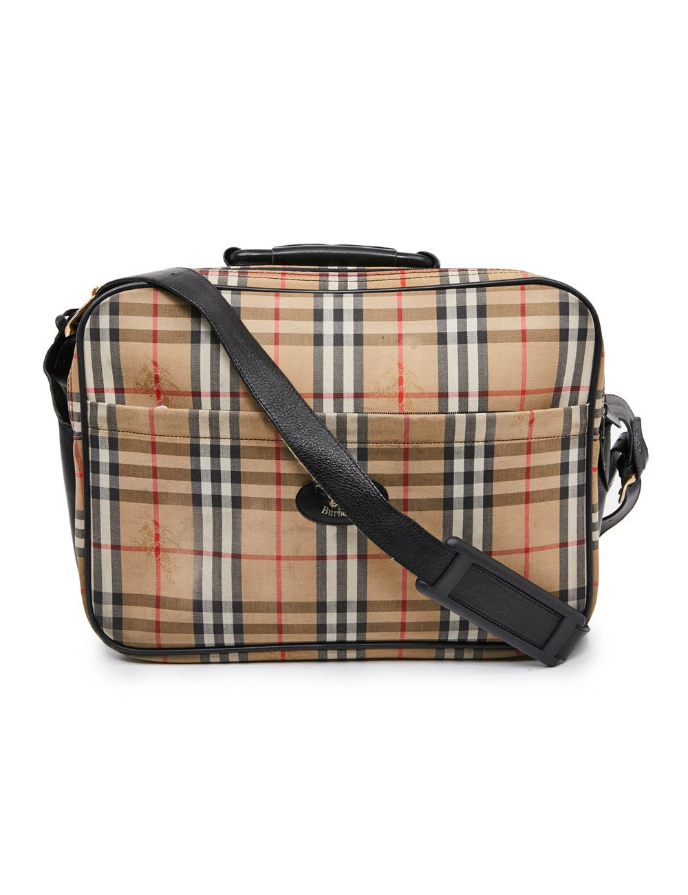 Tartan vintage BURBERRY toile monogram beige