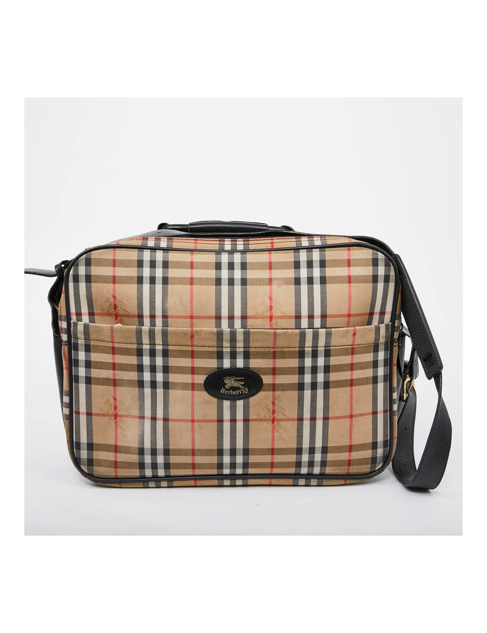 Tartan vintage BURBERRY toile monogram beige