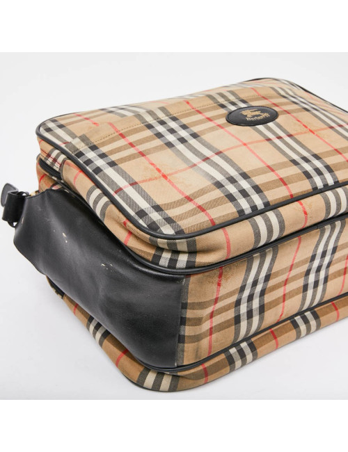 Tartan vintage BURBERRY toile monogram beige