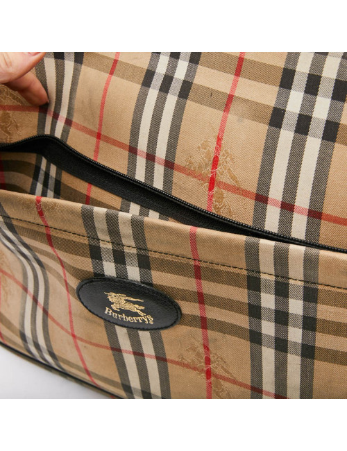 Sac weekend BURBERRY toile monogram beige