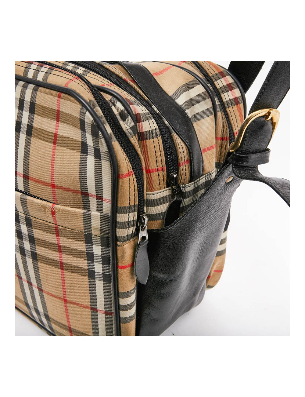 Tartan vintage BURBERRY toile monogram beige