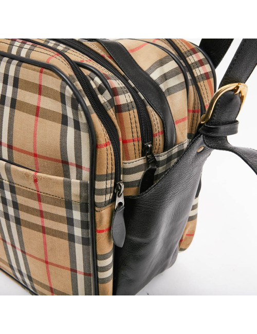 Tartan vintage BURBERRY toile monogram beige