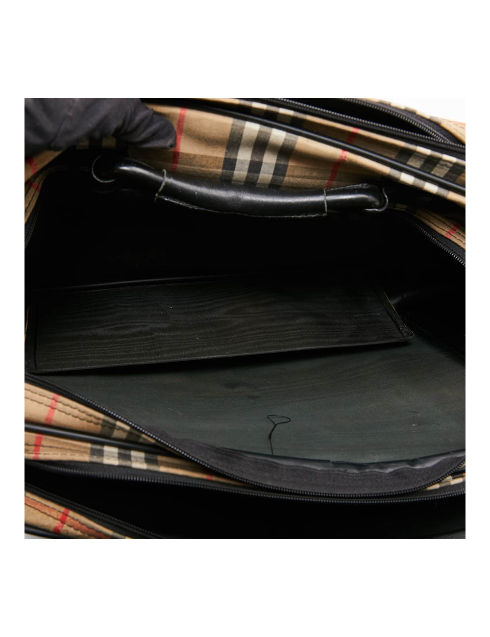 Tartan vintage BURBERRY toile monogram beige