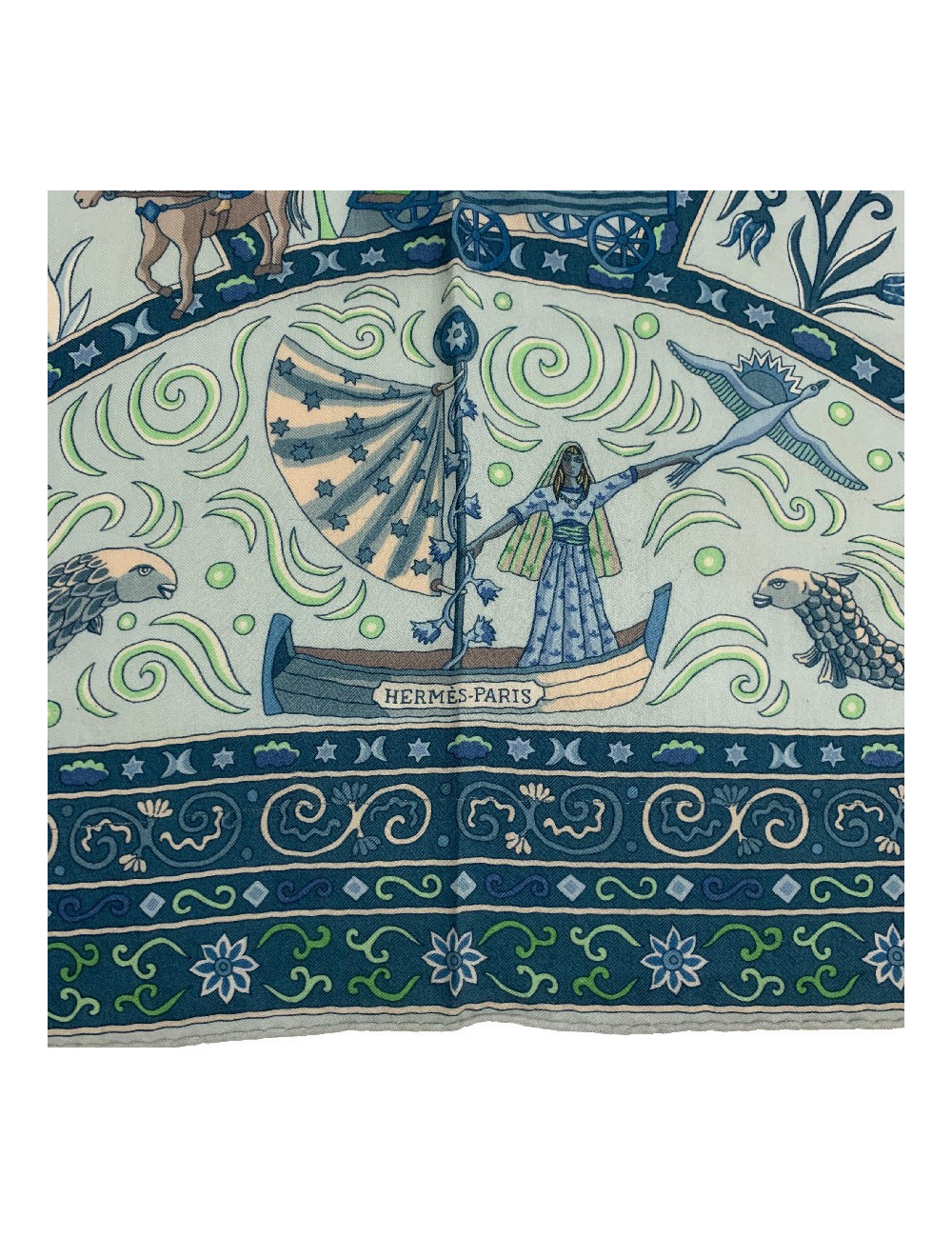 A NETTOYER Carré Hermes " Peuple du vent " 