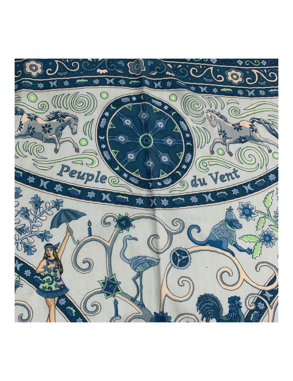 A NETTOYER Carré Hermes " Peuple du vent " 