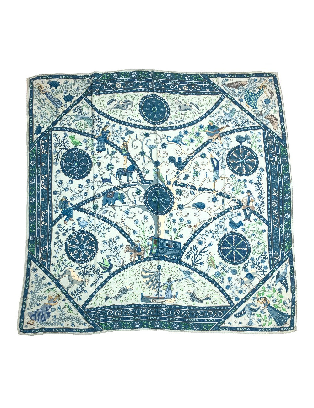 A NETTOYER Carré Hermes " Peuple du vent " 