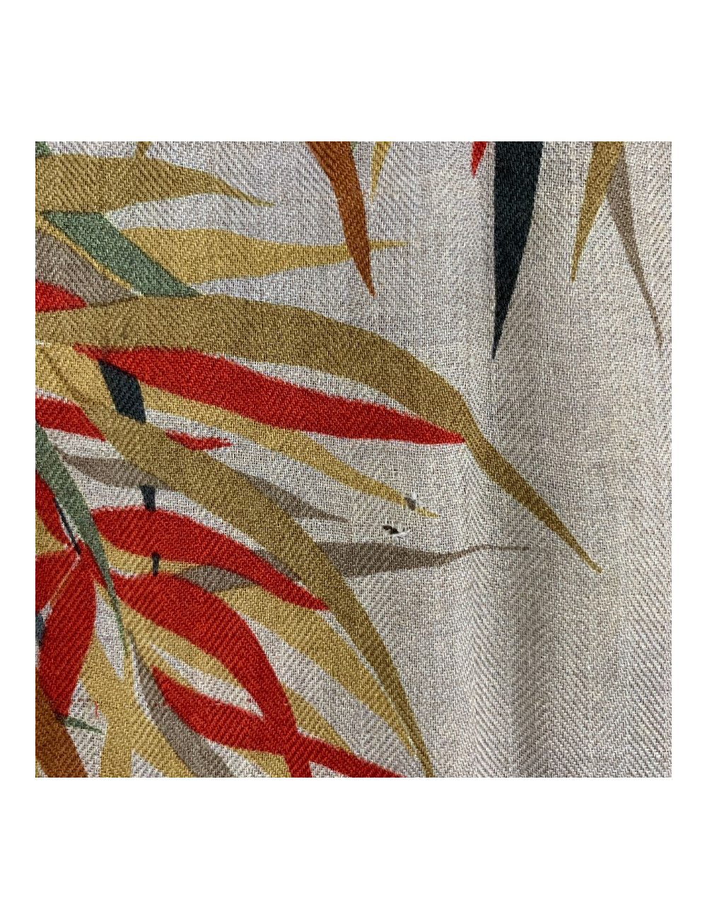 HERMES brown bambou stems print scarf