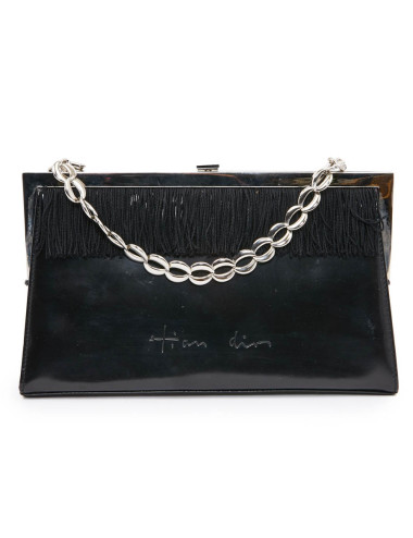 Sac DIOR cuir verni mat noir Collector