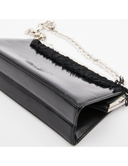 Sac DIOR cuir verni mat noir Collector