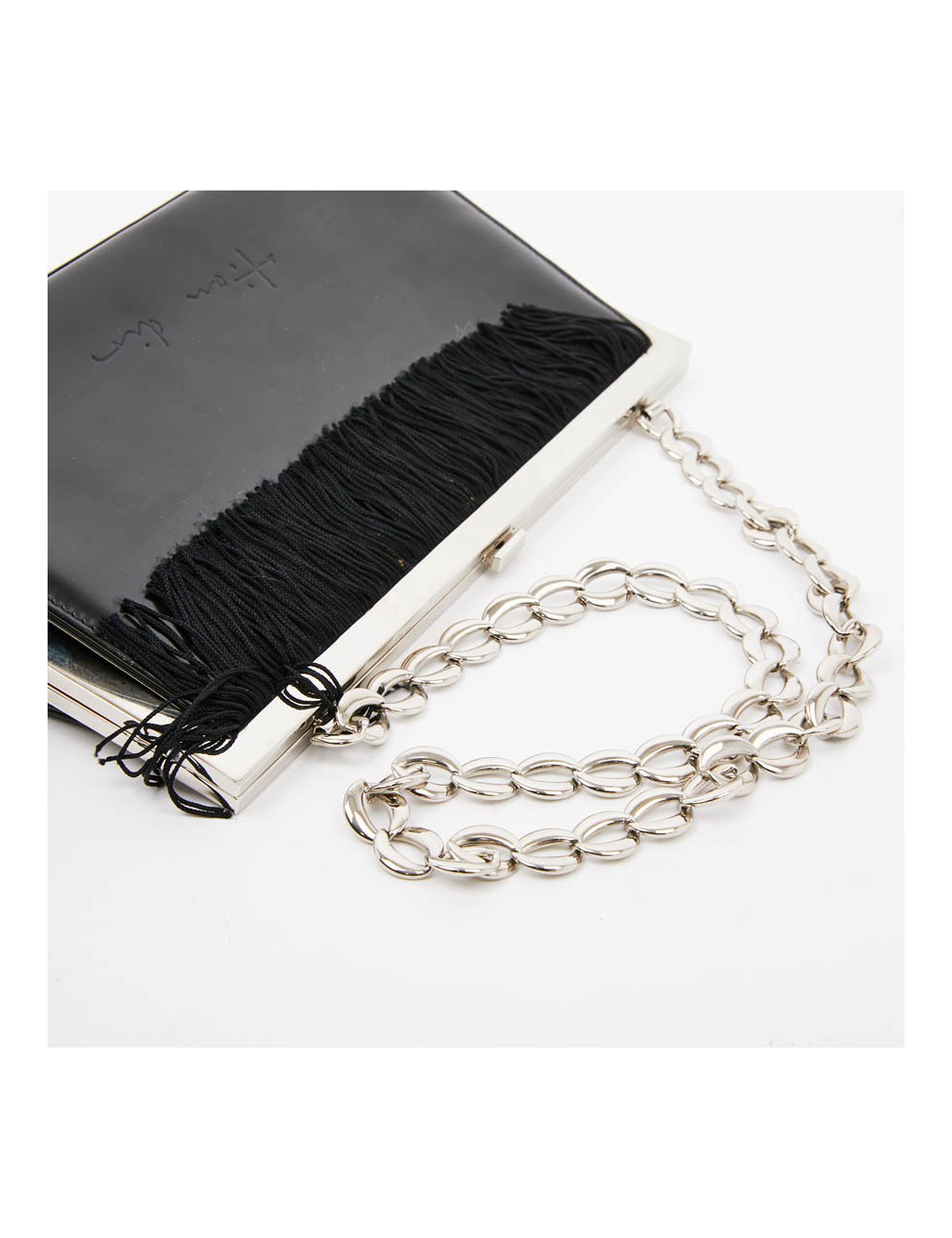 Sac DIOR cuir verni mat noir Collector