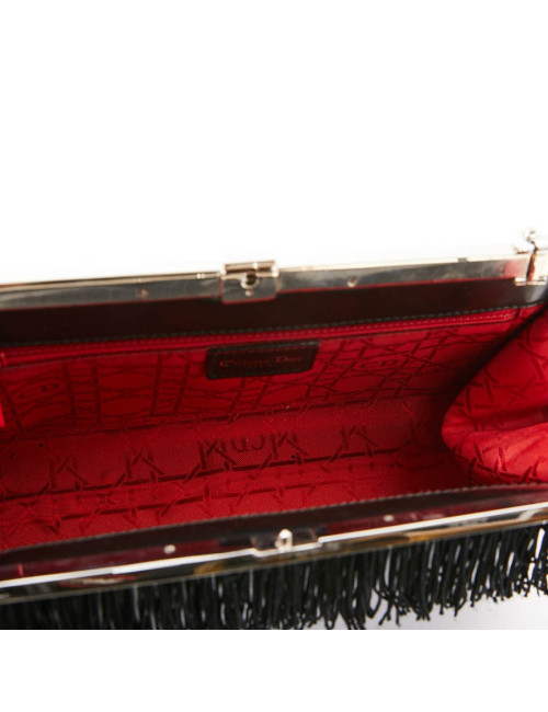 Sac DIOR cuir verni mat noir Collector