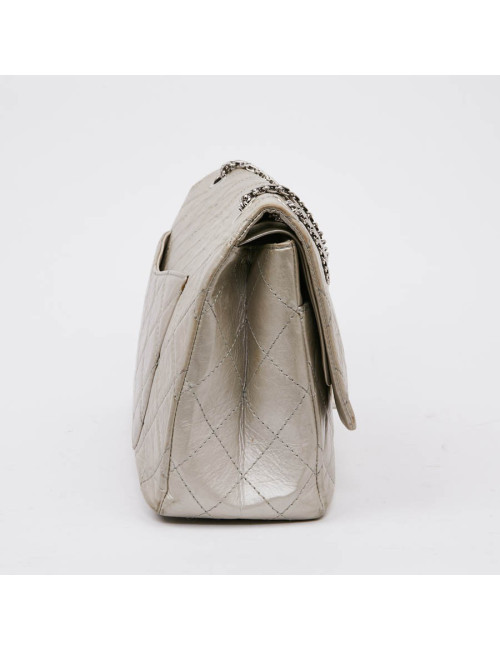 2.55 CHANEL cuir argent
