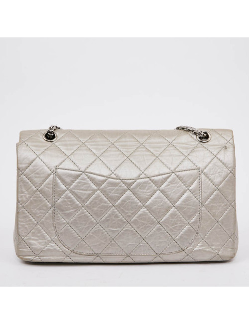 2.55 CHANEL cuir argent