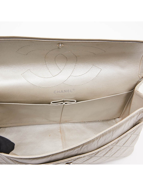2.55 CHANEL cuir argent