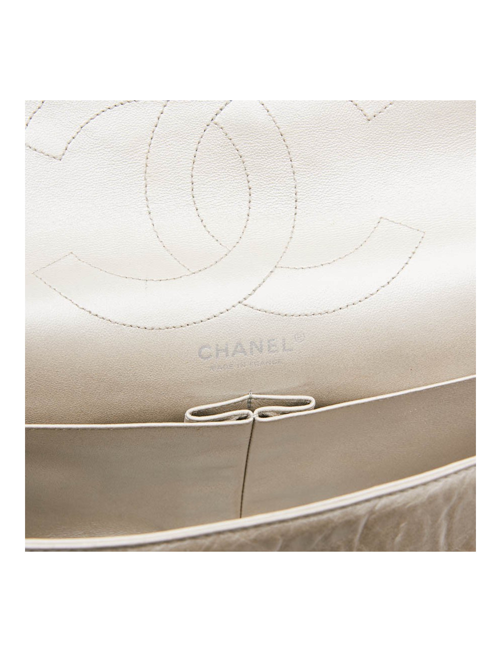 2.55 CHANEL cuir argent