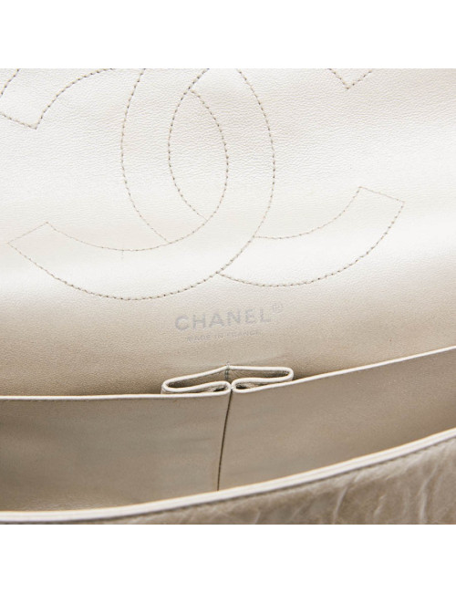 2.55 CHANEL cuir argent