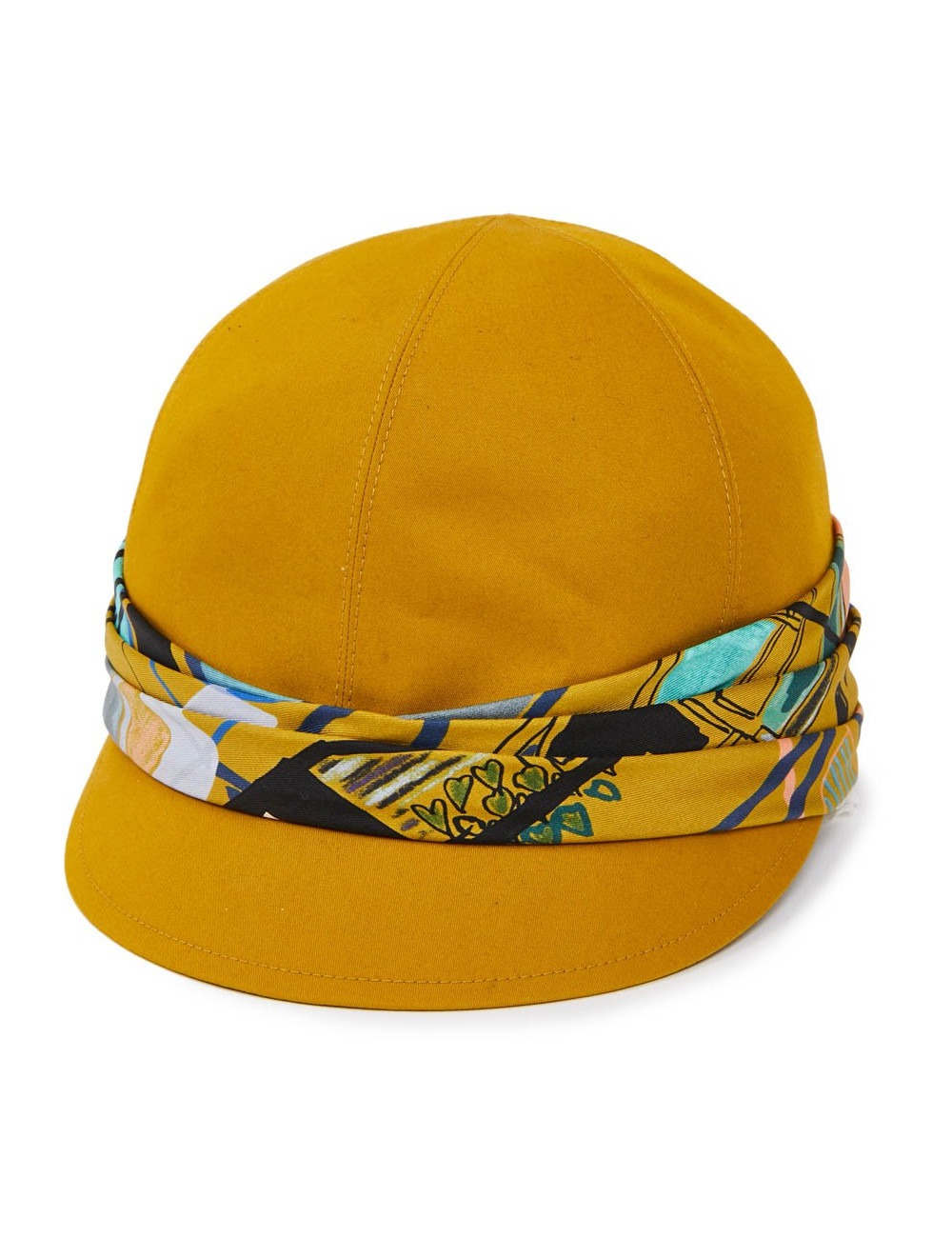 Casquette femme HERMES Milan en coton moutarde