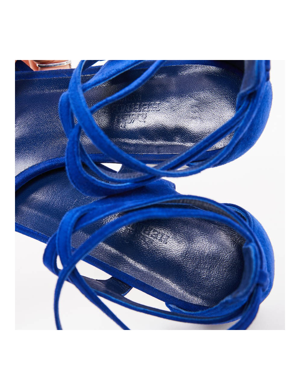 Sandales HERMES T37,5 bleu éléctrique