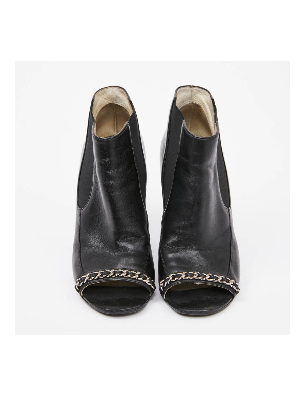 Boots noires CHANEL T39.5