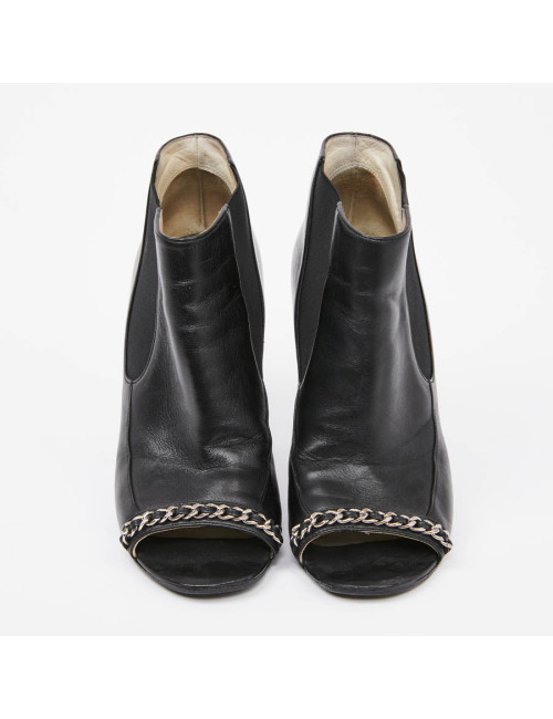 Boots noires CHANEL T39.5