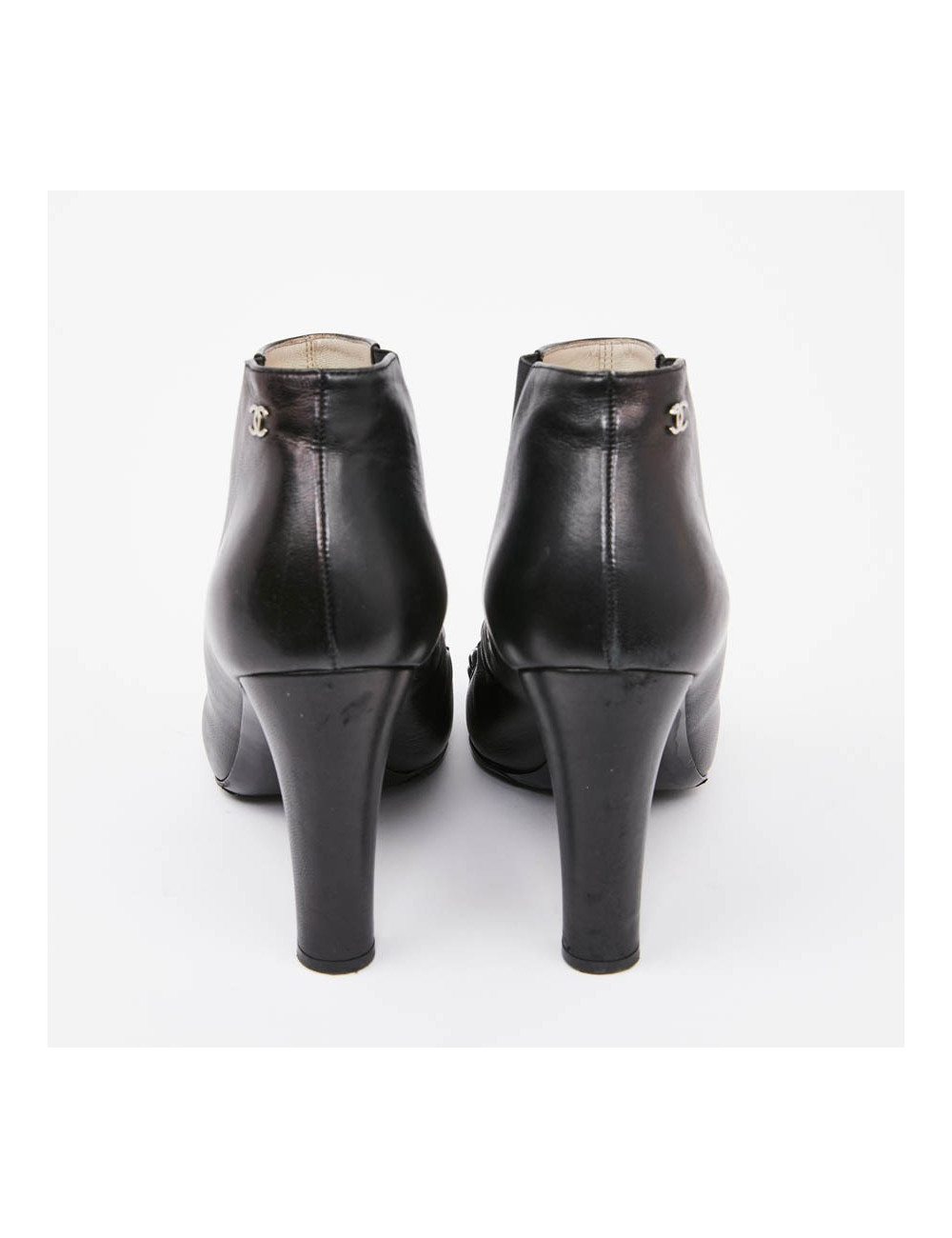 Boots noires CHANEL T39.5