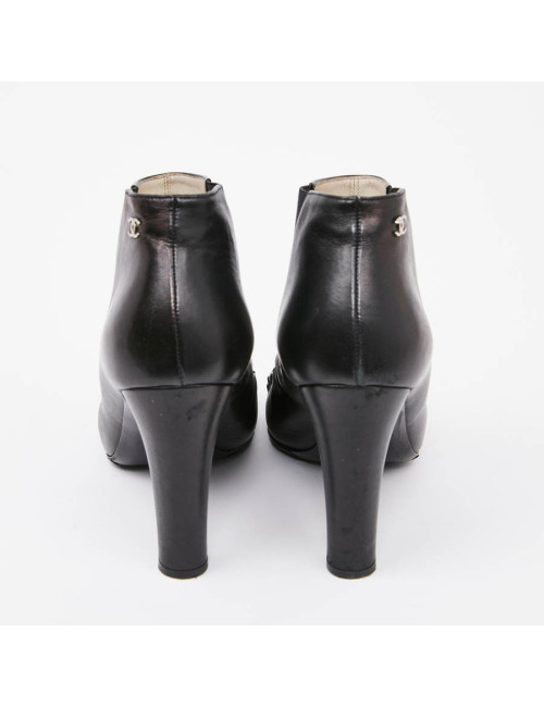 Boots noires CHANEL T39.5
