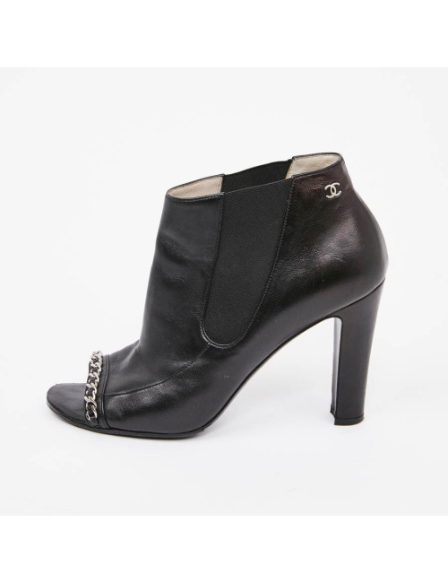Boots noires CHANEL T39.5