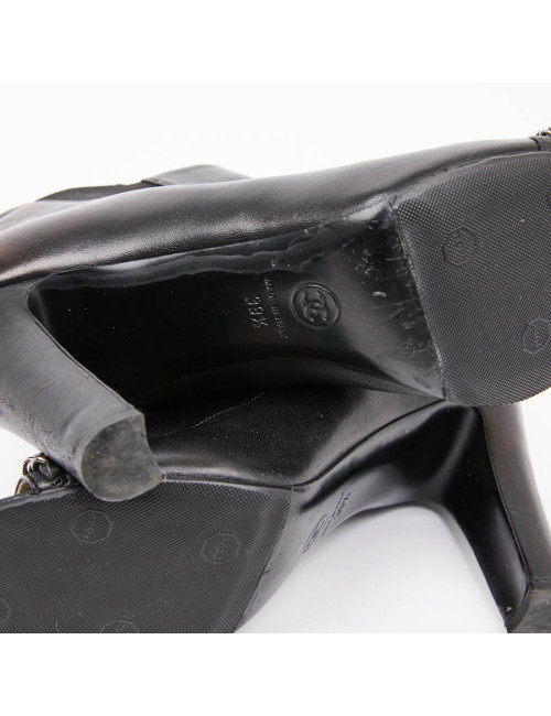 Boots noires CHANEL T39.5