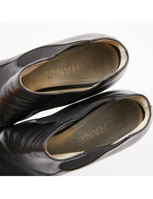 Boots noires CHANEL T39.5