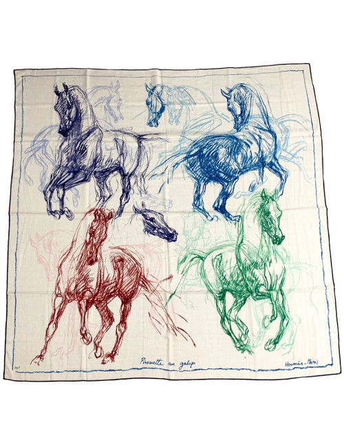 Châle HERMES "Pirouette au galop"