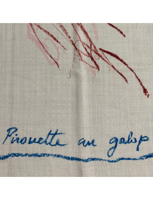 Châle HERMES "Pirouette au galop"