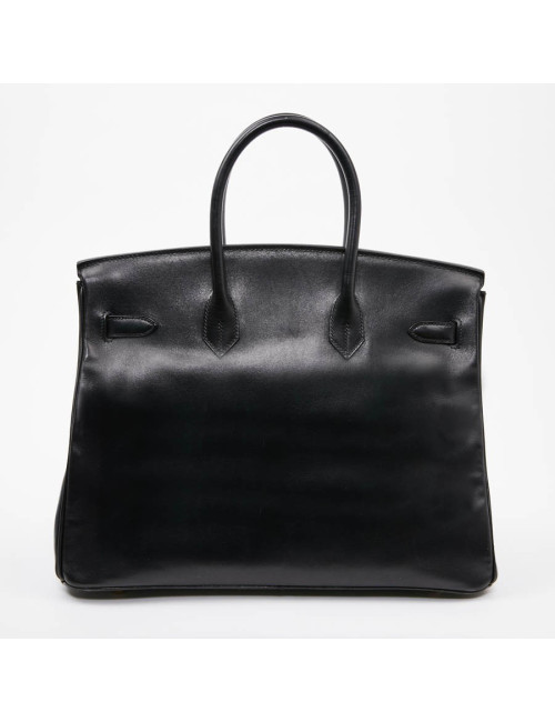 Birkin 35 HERMES noir cuir box