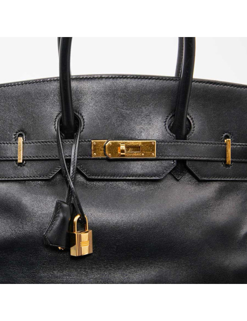 Birkin 35 HERMES noir cuir box