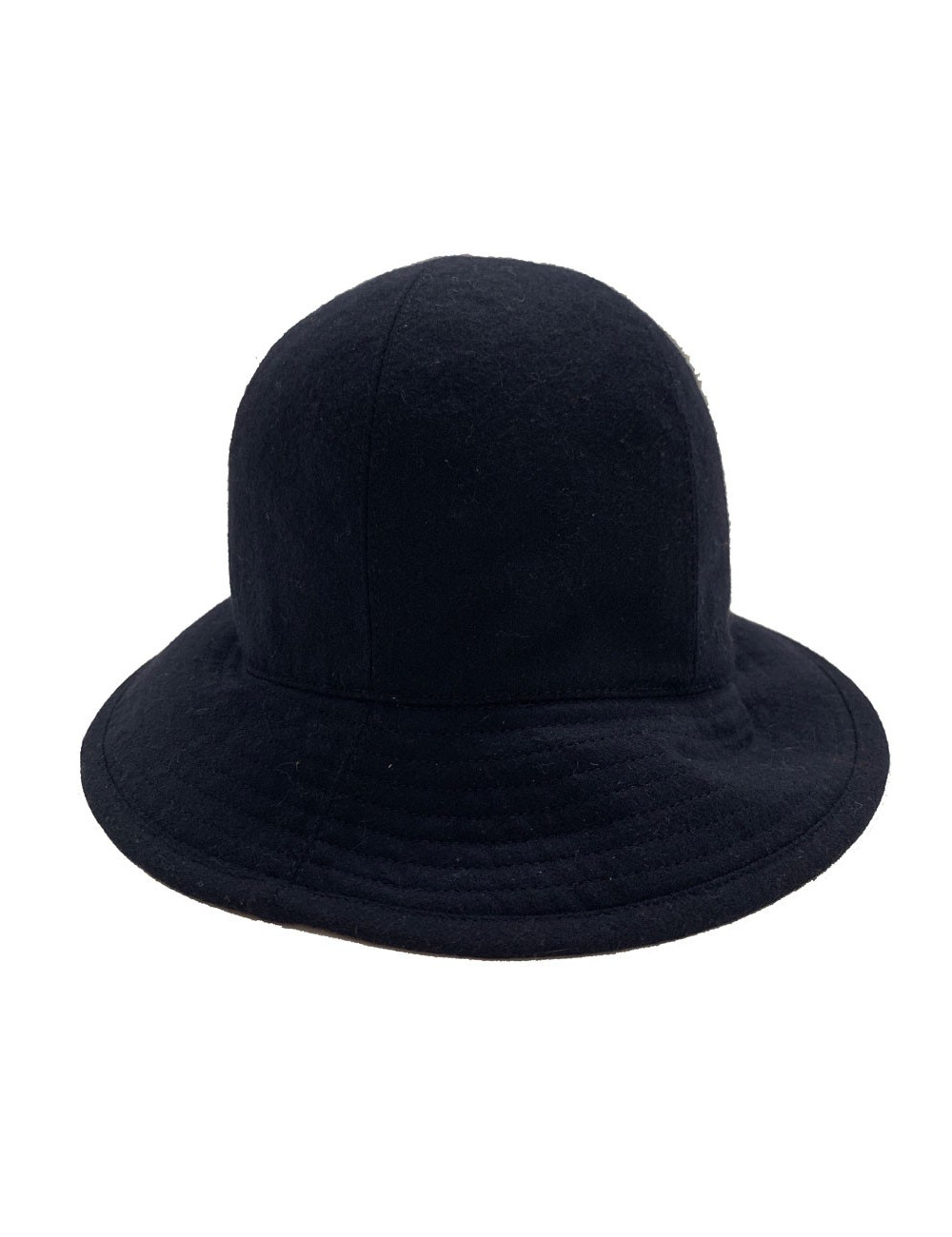 HERMES navy blue cashmere hat
