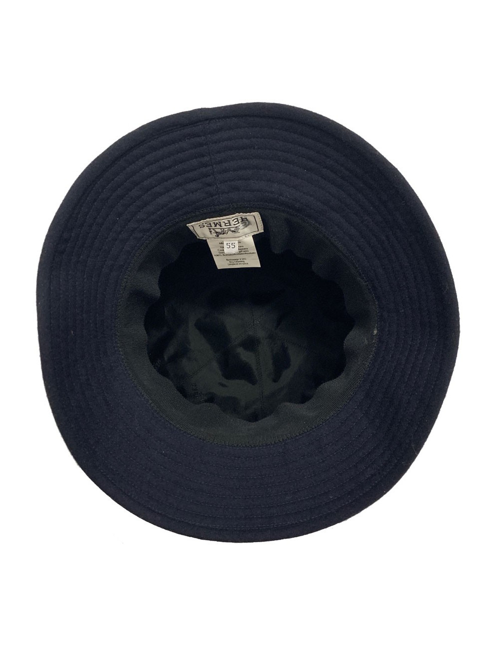 HERMES navy blue cashmere hat
