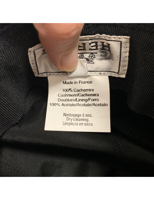 HERMES navy blue cashmere hat