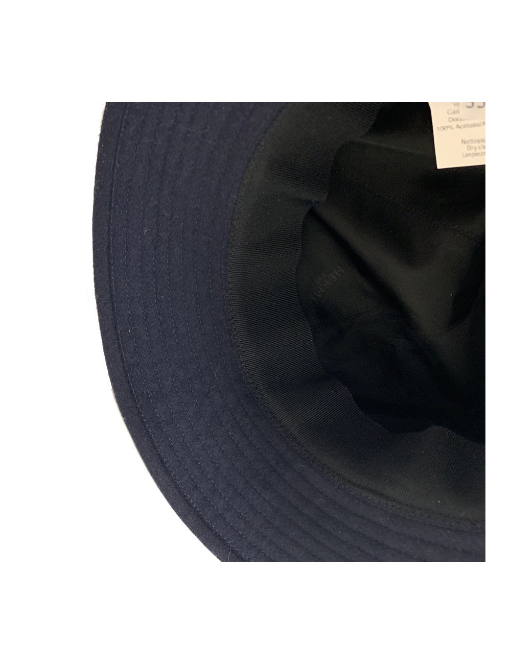 HERMES navy blue cashmere hat