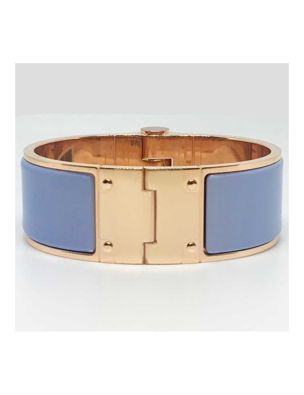 Bracelet Charnière HERMES bleu lupin