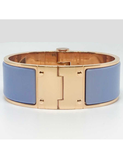 Bracelet Charnière HERMES bleu lupin