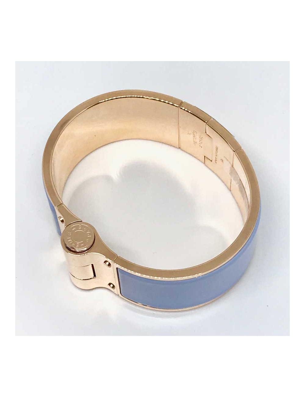 Bracelet Charnière HERMES bleu lupin