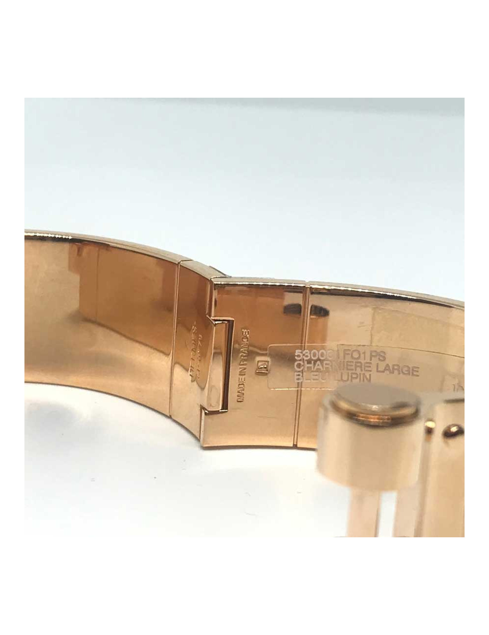 Bracelet Charnière HERMES bleu lupin