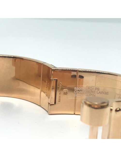 Bracelet Charnière HERMES bleu lupin