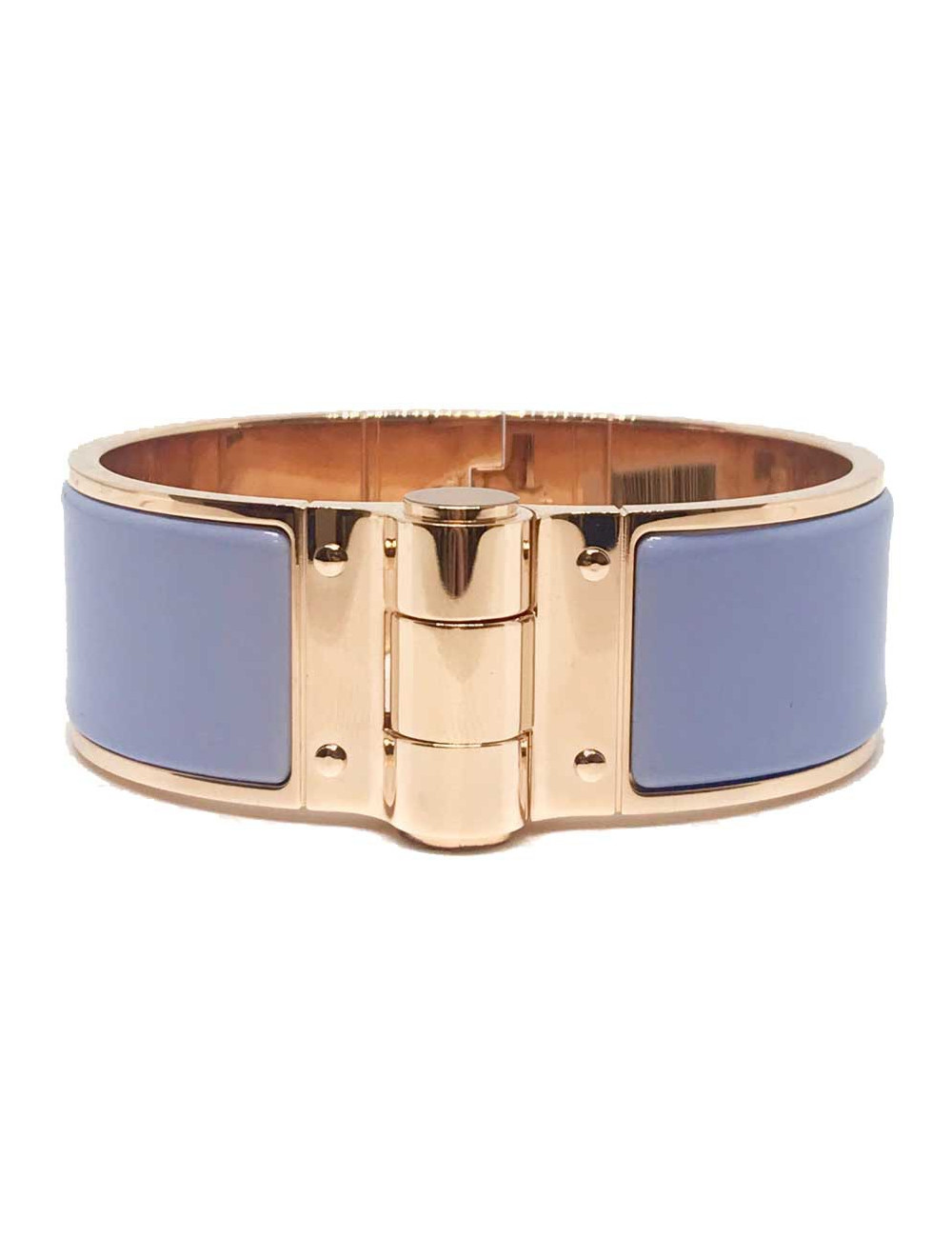 Bracelet Charnière HERMES bleu lupin